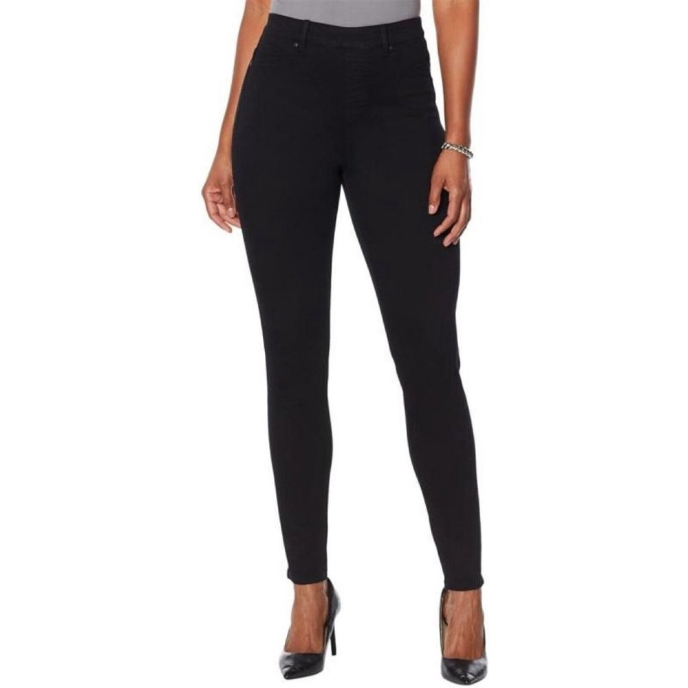 NWT DG2 DIANE GILMAN FLEXSTRETCH DENIM 5-POCKET JEGGINGS BLACK PXXS